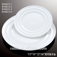 Super cerámica blanca de porcelana fina cena con diseño elegante